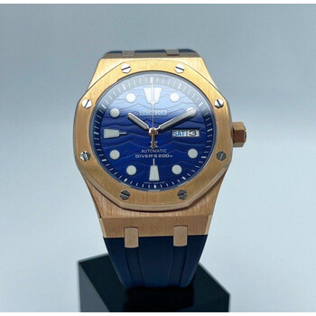 Custom Seiko Mod • Rose Gold AP Blue Wave Padi • 41mm